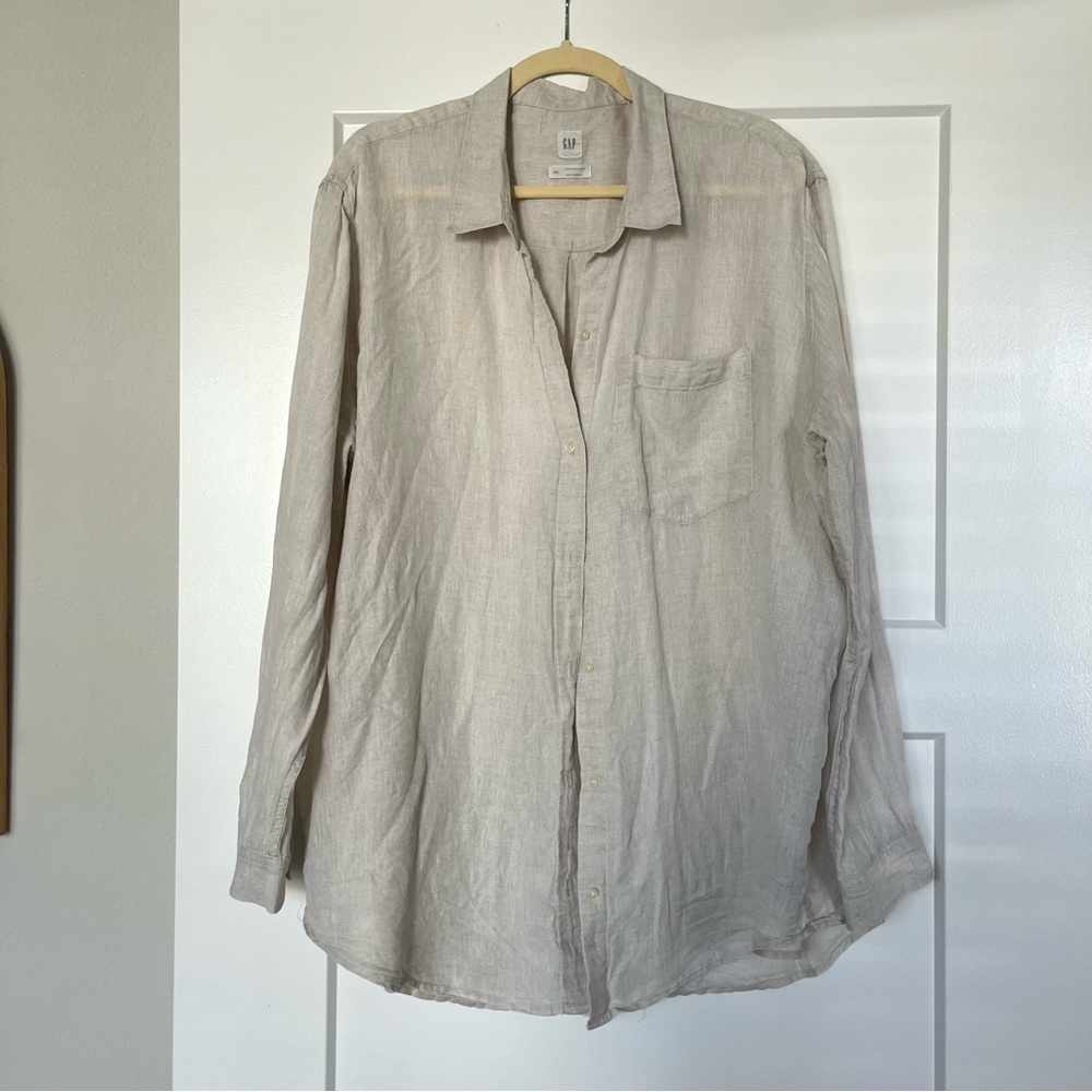 GAP linen boyfriend shirt